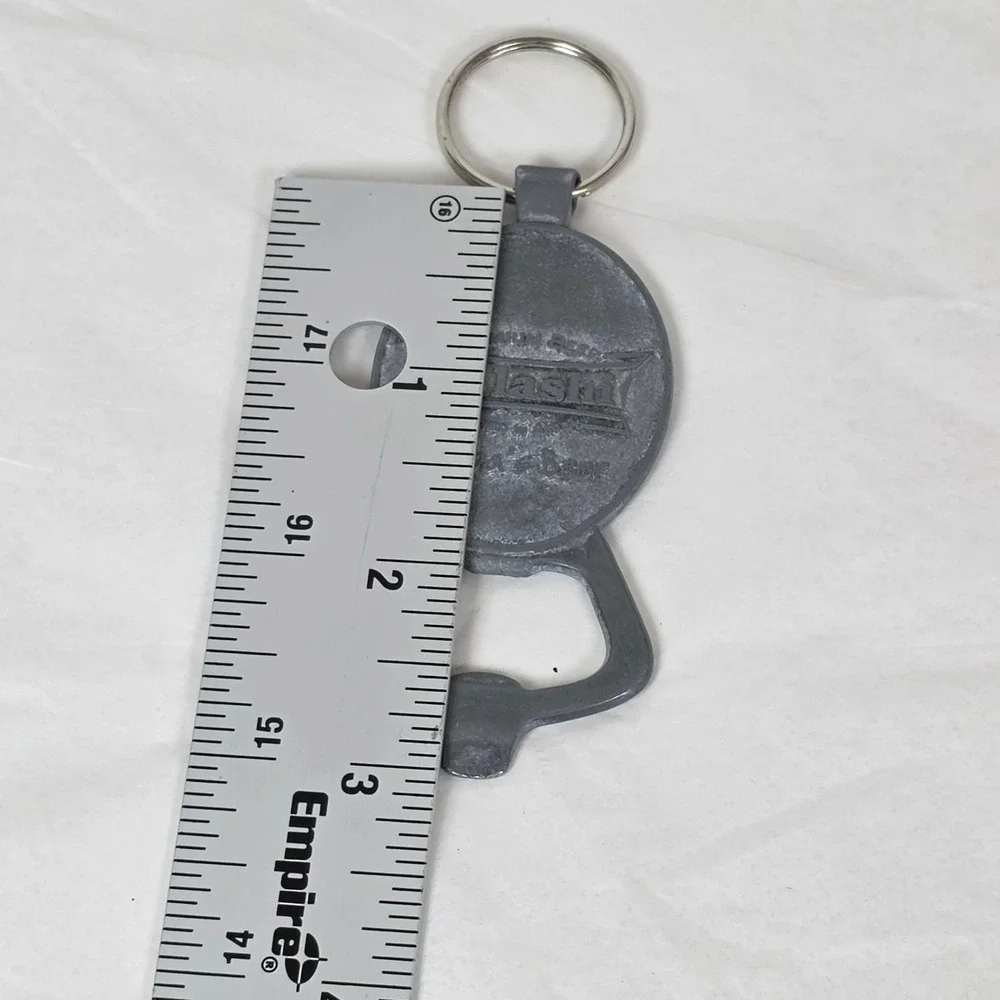 Balashi Aruba Beer Bottle Opener Keychain Grey Cast Metal Souvenir Brewed Aruba